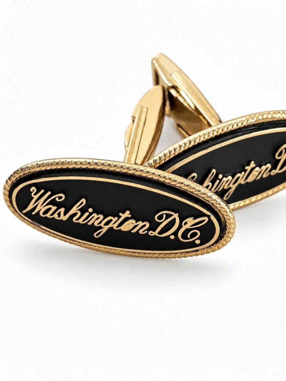 Washington D.C. Black & Gold Cuff Links Like New
